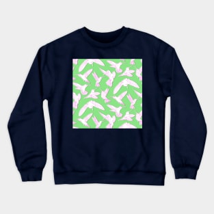 Green Riso Hummingbirds Crewneck Sweatshirt